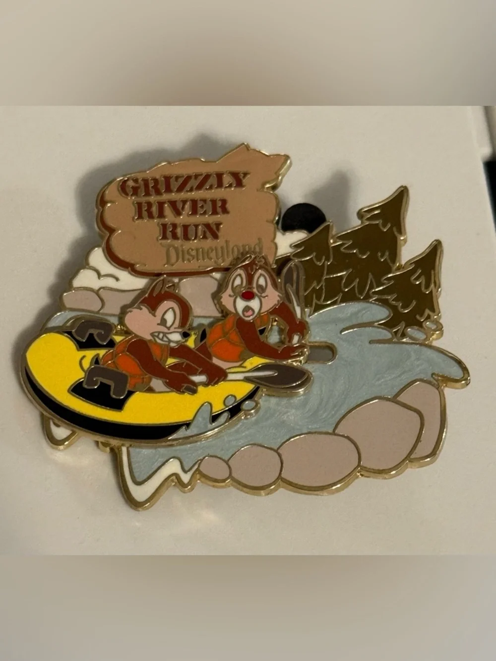 Disneyland Grizzly River Run Slider Trading Pin - Odyssey Adventure 2008